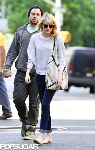 In With the Boss: Emma Stone and Judd Apatow Laugh It Up in NYC In With the Boss: Emma Stone and Judd Apatow Laugh It Up in NYC