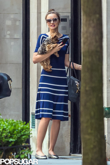 Miranda Kerr stepped out in NYC with Frankie.
Miranda Kerr stepped out in NYC with Frankie.