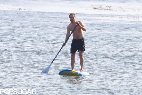 Robert Pattinson went shirtless on a paddleboard in Malibu in April 2012.
Robert Pattinson went shirtless on a paddleboard in Malibu in April 2012.