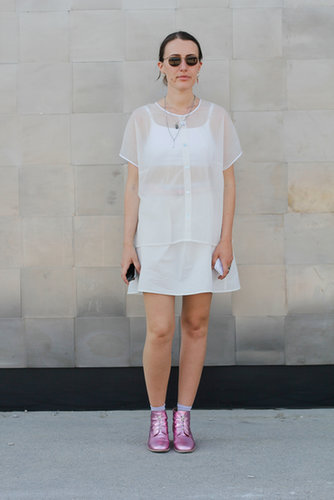 Update the LWD with minimalist silhouettes and upgrade with a little flashy footwear for added interest.
Update the LWD with minimalist silhouettes and upgrade with a little flashy footwear for added interest.