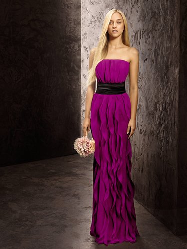 Strapless Crinkle Chiffon Dress with Mikado Sash ($188)
Photo courtesy of White by Vera Wang
Strapless Crinkle Chiffon Dress with Mikado Sash ($188)
Photo courtesy of White by Vera Wang
