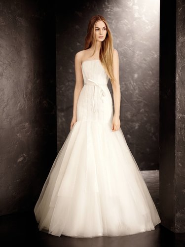 Strapless Satin and Organza Fit and Flare Gown ($1,148)
Photo courtesy of White by Vera Wang
Strapless Satin and Organza Fit and Flare Gown ($1,148)
Photo courtesy of White by Vera Wang