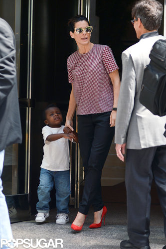 Sandra Bullock Breaks From Press For Lunch With Little Louis Sandra Bullock Breaks From Press For Lunch With Little Louis