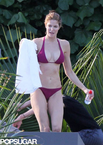 Stephanie Seymour flaunted her famous curves in a classic bikini with a gorgeous plum hue.
Stephanie Seymour flaunted her famous curves in a classic bikini with a gorgeous plum hue.