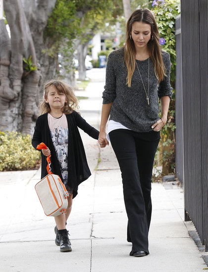 Jessica toned things down in a gray Inhabit sweater, black wide-leg Level 99 jeans, and Nikki Reed x 7 For All Mankind necklace while dropping Honor off at school in LA.
Jessica toned things down in a gray Inhabit sweater, black wide-leg Level 99 jeans, and Nikki Reed x 7 For All Mankind necklace while dropping Honor off at school in LA.