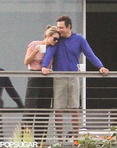 Kate Moss and Jamie Hince showed PDA while spending time on their balcony during a December 2012 trip to St. Barts.
Kate Moss and Jamie Hince showed PDA while spending time on their balcony during a December 2012 trip to St. Barts.