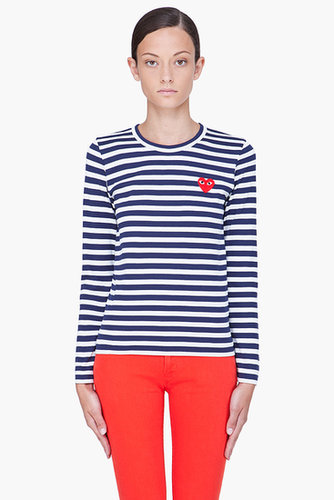Eternally preppy, the striped shirt gets a fashionable twist with Comme Des Garcon's version ($200).
Eternally preppy, the striped shirt gets a fashionable twist with Comme Des Garcon's version ($200).