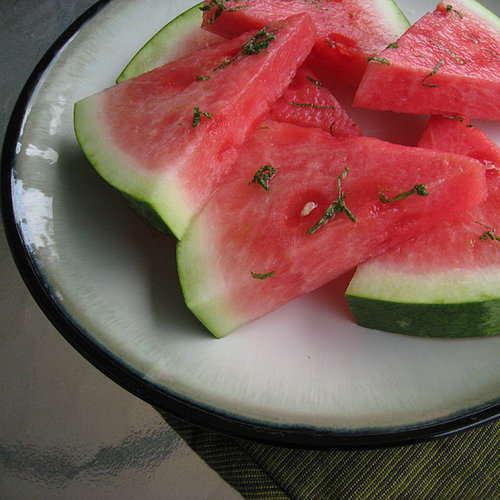 Watermelon With Honey, Mint, and Lime Watermelon With Honey, Mint, and Lime