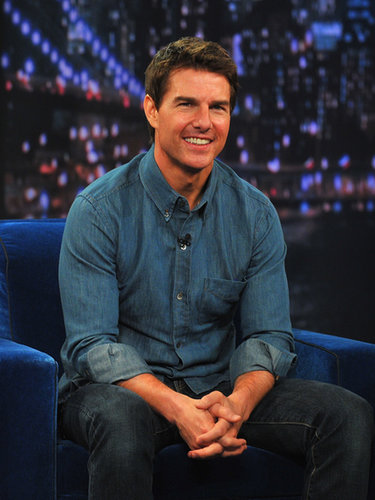 Tom Cruise looked perfectly tanned for a stop on Late Night With Jimmy Fallon in NYC in April 2013.
Tom Cruise looked perfectly tanned for a stop on Late Night With Jimmy Fallon in NYC in April 2013.