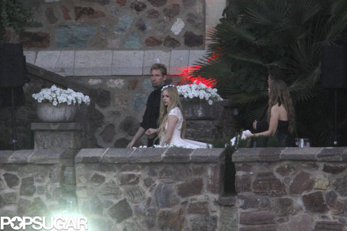 Avril Lavigne and Chad Kroeger walked into their rehearsal dinner.
Avril Lavigne and Chad Kroeger walked into their rehearsal dinner.