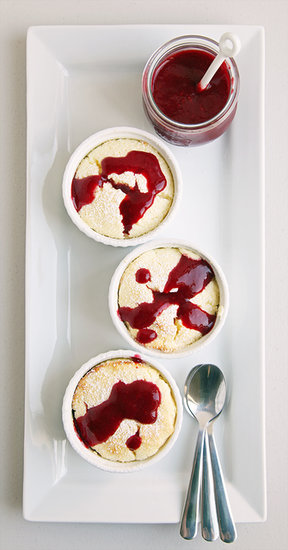 Lemon Soufflés With Raspberry Coulis Lemon Soufflés With Raspberry Coulis