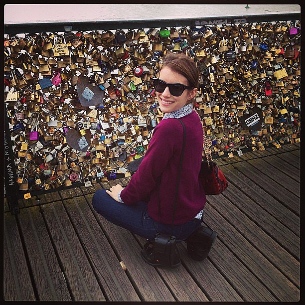 Emma Roberts took in the "Love Locks" installation during her visit to Paris.
Source: Instagram user emmaroberts6
Emma Roberts took in the "Love Locks" installation during her visit to Paris.
Source: Instagram user emmaroberts6