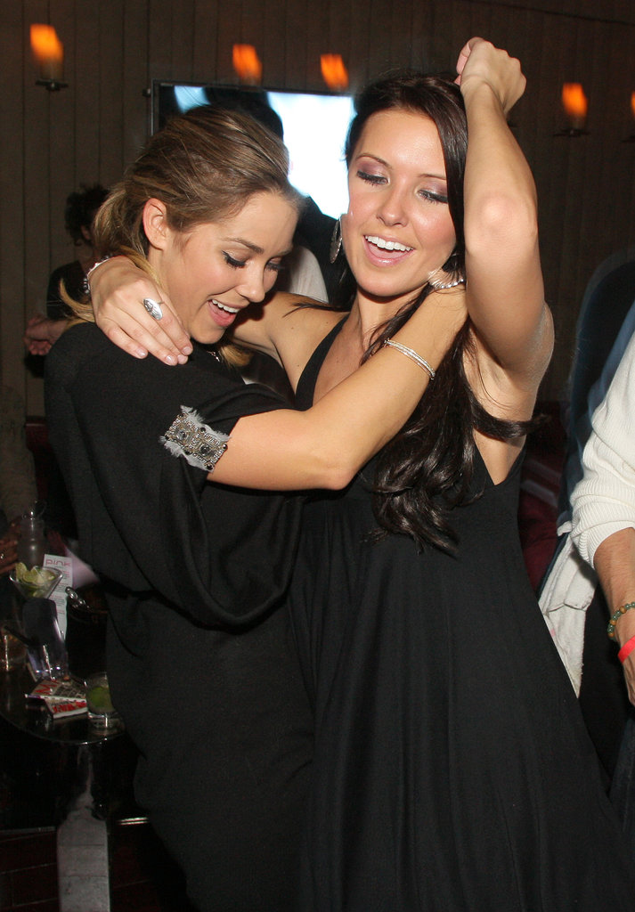 Lauren Conrad danced with Audrina Patridge at an LA bash in November 2007.
Lauren Conrad danced with Audrina Patridge at an LA bash in November 2007.