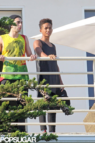 Jaden Smith celebrated the Fourth of July at his girlfriend Kylie Jenner's house in Malibu.
Jaden Smith celebrated the Fourth of July at his girlfriend Kylie Jenner's house in Malibu.