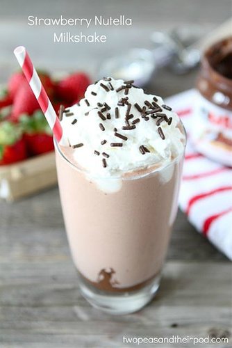 Strawberry Nutella Milkshake Strawberry Nutella Milkshake