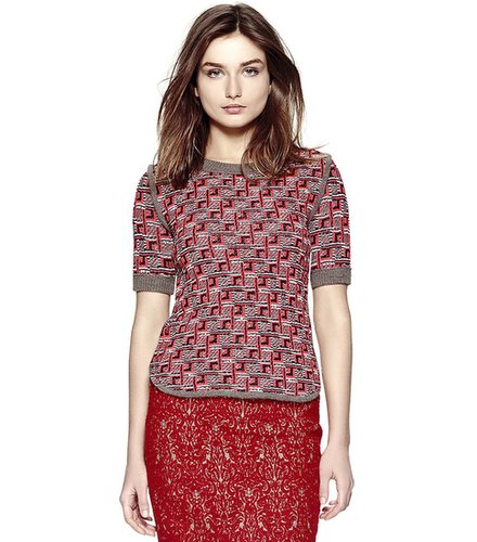 Even with summery sundresses currently taking up space in our closets, we can already picture this Tory Burch sweater ($395) styled with dark jeans and riding boots.
Even with summery sundresses currently taking up space in our closets, we can already picture this Tory Burch sweater ($395) styled with dark jeans and riding boots.