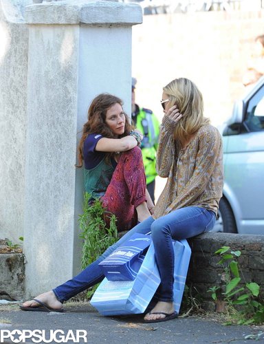 Kate Hudson and Anna Friel filmed for Good People in London.
Kate Hudson and Anna Friel filmed for Good People in London.