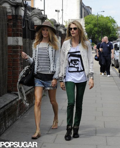 Sister street style: Poppy showed off her cool-girl spin on preppy, and Cara kept it bold, on-trend, and very much tomboy-inspired.
Sister street style: Poppy showed off her cool-girl spin on preppy, and Cara kept it bold, on-trend, and very much tomboy-inspired.
