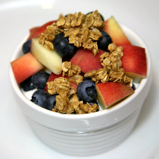 Blueberries and Peaches With Granola Blueberries and Peaches With Granola
