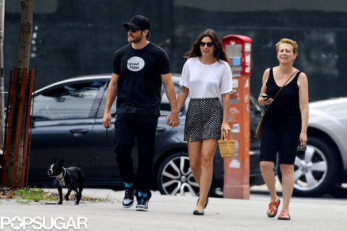 Jake Gyllenhaal and Alyssa Miller were joined by Jake's mom, Naomi Foner, in NYC.
Jake Gyllenhaal and Alyssa Miller were joined by Jake's mom, Naomi Foner, in NYC.