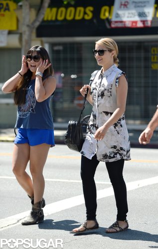 Dianna Agron and Jenna Ushkowitz met for brunch in LA.
Dianna Agron and Jenna Ushkowitz met for brunch in LA.