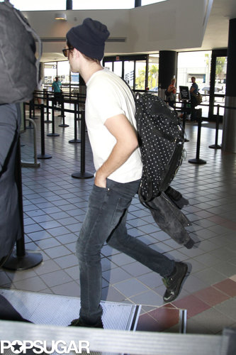 Robert Pattinson arrived for a flight at LAX.
Robert Pattinson arrived for a flight at LAX.
