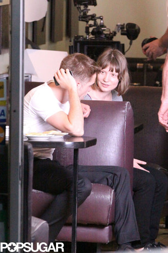 Robert Pattinson and Mia Wasikowska filmed scenes for the new film Maps to the Stars in Toronto on Friday.
Robert Pattinson and Mia Wasikowska filmed scenes for the new film Maps to the Stars in Toronto on Friday.