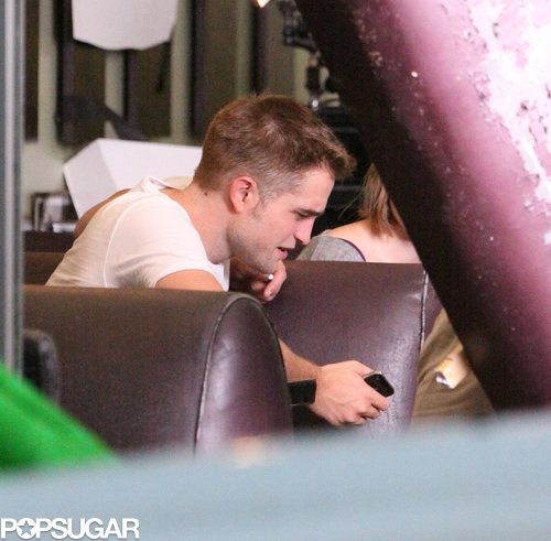 Smokin' Hot Robert Pattinson Gets Close to Mia Wasikowska on Set Smokin' Hot Robert Pattinson Gets Close to Mia Wasikowska on Set