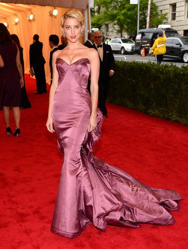 Amber Heard's mermaid-style Zac Posen gown wowed at the 2012 Met Gala in NYC.
Amber Heard's mermaid-style Zac Posen gown wowed at the 2012 Met Gala in NYC.