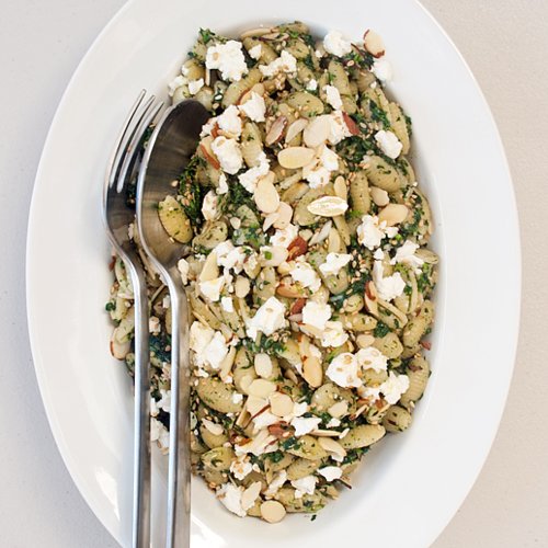 Pasta With Nettles, Almonds, and Feta Pasta With Nettles, Almonds, and Feta