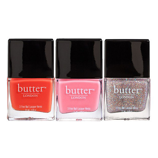 All Butter London polishes ($15 each) are "three free," meaning that they don't contain toluene, formaldehyde, or dibutyl phthalate. And for a polish that's free of nasty chemicals, their lasting power is amazing. Plus, the color options are stellar.
All Butter London polishes ($15 each) are "three free," meaning that they don't contain toluene, formaldehyde, or dibutyl phthalate. And for a polish that's free of nasty chemicals, their lasting power is amazing. Plus, the color options are stellar.