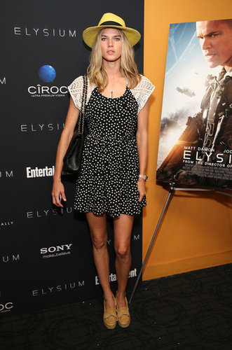 Byrdie Bell topped her summery dress with an oversize hat while screening Elysium in New York.
Byrdie Bell topped her summery dress with an oversize hat while screening Elysium in New York.