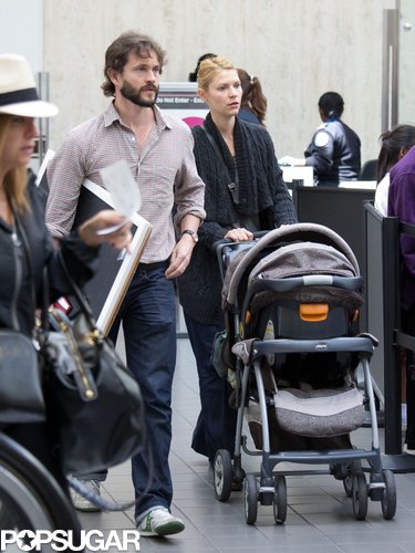 Claire Danes traveled out of LAX with her husband, Hugh Dancy, and her son, Cyrus.
Claire Danes traveled out of LAX with her husband, Hugh Dancy, and her son, Cyrus.