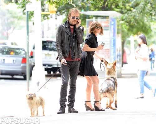 Jennifer Aniston and Rhys Ifans had a couple of furry costars on set on July 31.
Jennifer Aniston and Rhys Ifans had a couple of furry costars on set on July 31.