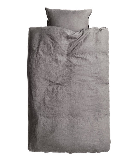 This washed linen duvet cover ($60) only looks expensive.
This washed linen duvet cover ($60) only looks expensive.