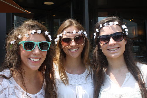 No music festival would be complete without flowers! This trio of friends wore matching wreaths.
No music festival would be complete without flowers! This trio of friends wore matching wreaths.