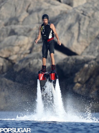 Leonardo DiCaprio rode on a Flyboard on Tuesday in Ibiza, Spain.
Leonardo DiCaprio rode on a Flyboard on Tuesday in Ibiza, Spain.