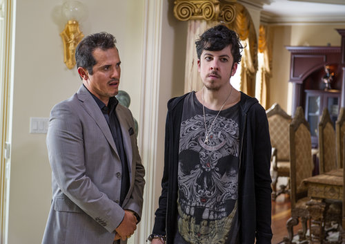 John Leguizamo and Christopher Mintz-Plasse in Kick-Ass 2.
John Leguizamo and Christopher Mintz-Plasse in Kick-Ass 2.