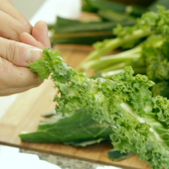 How to Stem Kale in a Flash