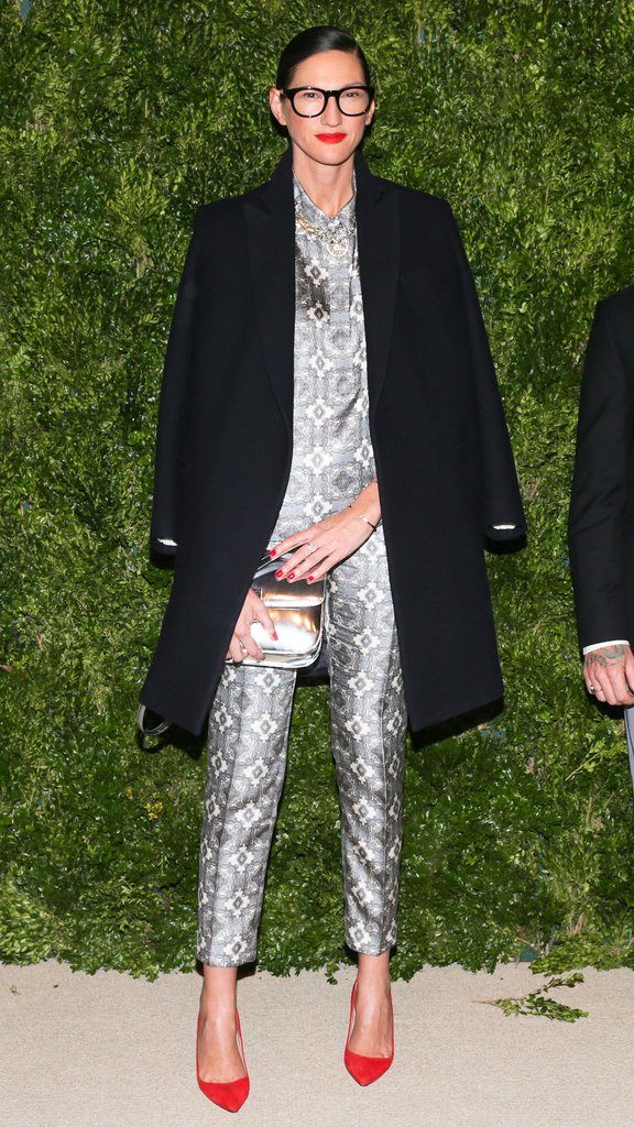 Another Lyons takeaway? Avoid falling into the pitfall of thinking the suit is boring. A metallic matched set is a great option for a formal event.
Another Lyons takeaway? Avoid falling into the pitfall of thinking the suit is boring. A metallic matched set is a great option for a formal event.