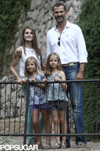 Prince Felipe and Princess Letizia of Spain took their daughters, Infanta Lenor and Infanta Sofia, on a holiday in Mallorca in August.
Prince Felipe and Princess Letizia of Spain took their daughters, Infanta Lenor and Infanta Sofia, on a holiday in Mallorca in August.