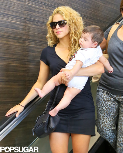 Shakira and her son, Milan, made a sweet pair at LAX on Thursday.
Shakira and her son, Milan, made a sweet pair at LAX on Thursday.