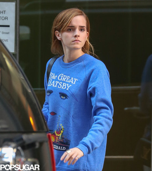 Emma Watson sported a Great Gatsby sweatshirt in NYC.
Emma Watson sported a Great Gatsby sweatshirt in NYC.