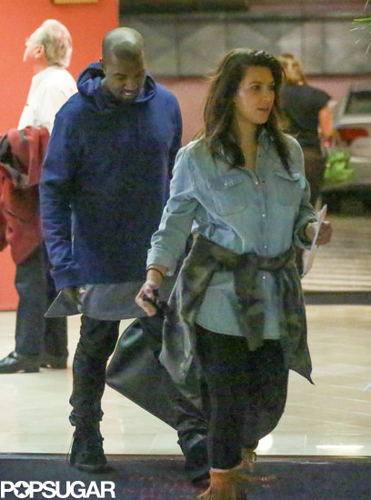Kim Kardashian and Kanye West stepped out with baby North in LA.
Kim Kardashian and Kanye West stepped out with baby North in LA.
