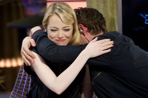 Andrew Garfield wrapped his arms around Emma Stone during a July 2012 visit to the Spanish TV show El Hormiguero in Madrid.
Andrew Garfield wrapped his arms around Emma Stone during a July 2012 visit to the Spanish TV show El Hormiguero in Madrid.