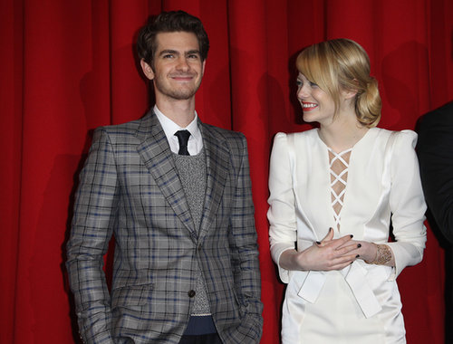 Andrew Garfield had Emma Stone smiling on the red carpet in Berlin to premiere The Amazing Spider-Man in June 2012.
Andrew Garfield had Emma Stone smiling on the red carpet in Berlin to premiere The Amazing Spider-Man in June 2012.