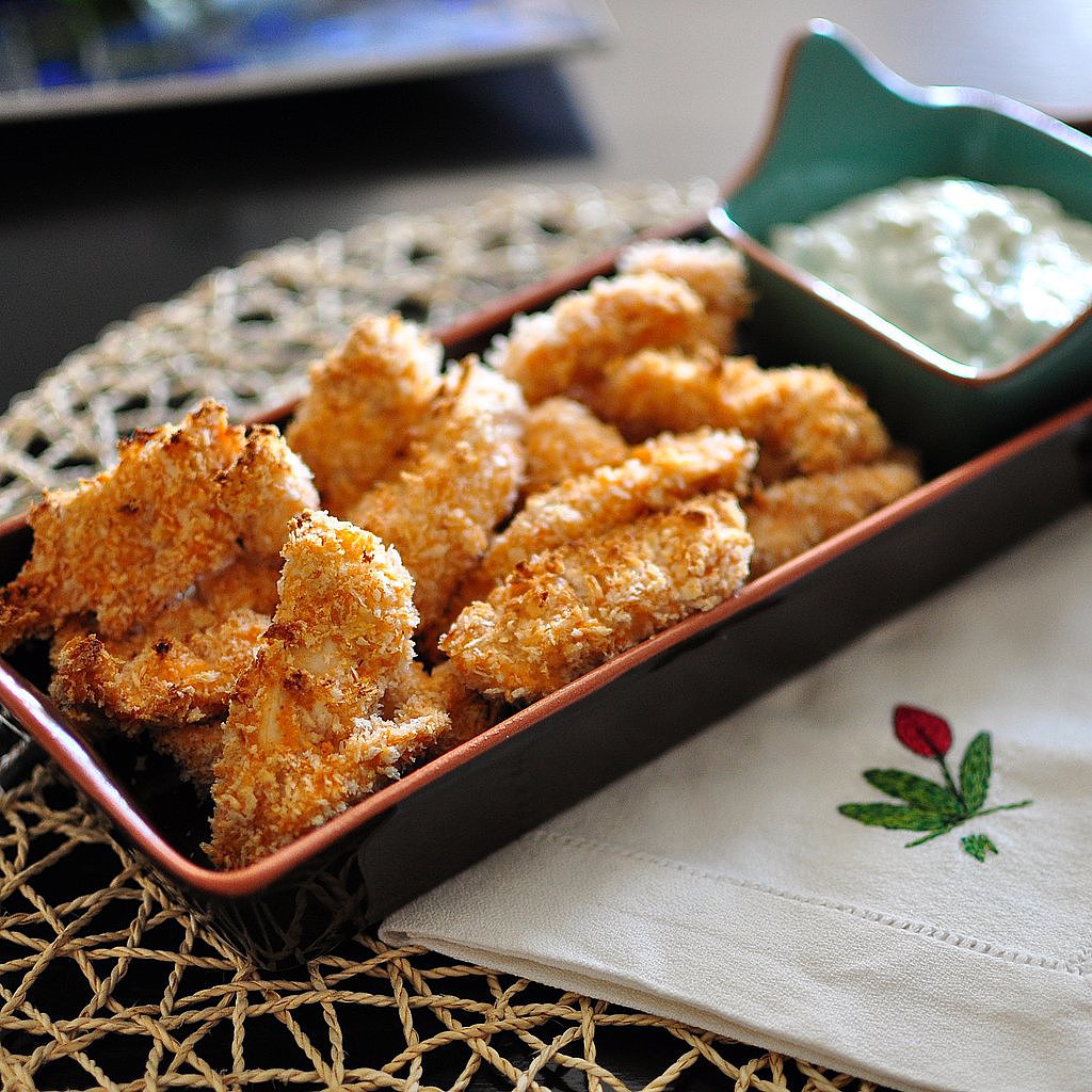 The classic: Chicken strips with BBQ sauce
The twist: Buffalo chicken strips with blue cheese dip
Raise your hand if your favorite kid lunch of all time was chicken strips, especially ones that came in fun shapes like dinosaurs. Continue the fun with a baked buffalo grown-up version served with blue cheese sauce for an extra kick. Game day or not, they're a failproof treat.
The classic: Chicken strips with BBQ sauce
The twist: Buffalo chicken strips with blue cheese dip
Raise your hand if your favorite kid lunch of all time was chicken strips, especially ones that came in fun shapes like dinosaurs. Continue the fun with a baked buffalo grown-up version served with blue cheese sauce for an extra kick. Game day or not, they're a failproof treat.