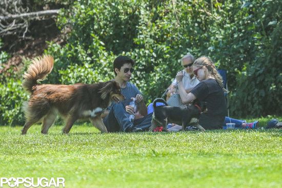Amanda Seyfried and Justin Long spent time together in an LA park.
Amanda Seyfried and Justin Long spent time together in an LA park.