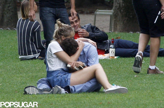 Suki Waterhouse and Bradley Cooper stayed close while at a park in Paris.
Suki Waterhouse and Bradley Cooper stayed close while at a park in Paris.