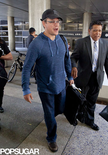 Matt Damon Lands at LAX Amid Candid NSA Comments Matt Damon Lands at LAX Amid Candid NSA Comments
